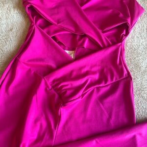 Pink fitted jumpsuit